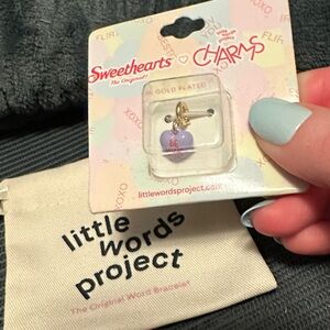Little Words Project Sweethearts Charm - Purple Heart Gold-Plated Accent